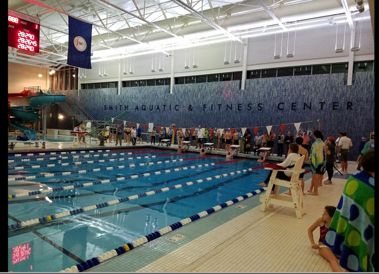 Smith Aquatic Center mosaic installation