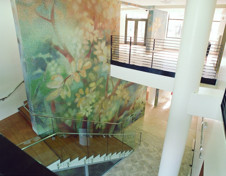Completed Tree of Life mosaic installation